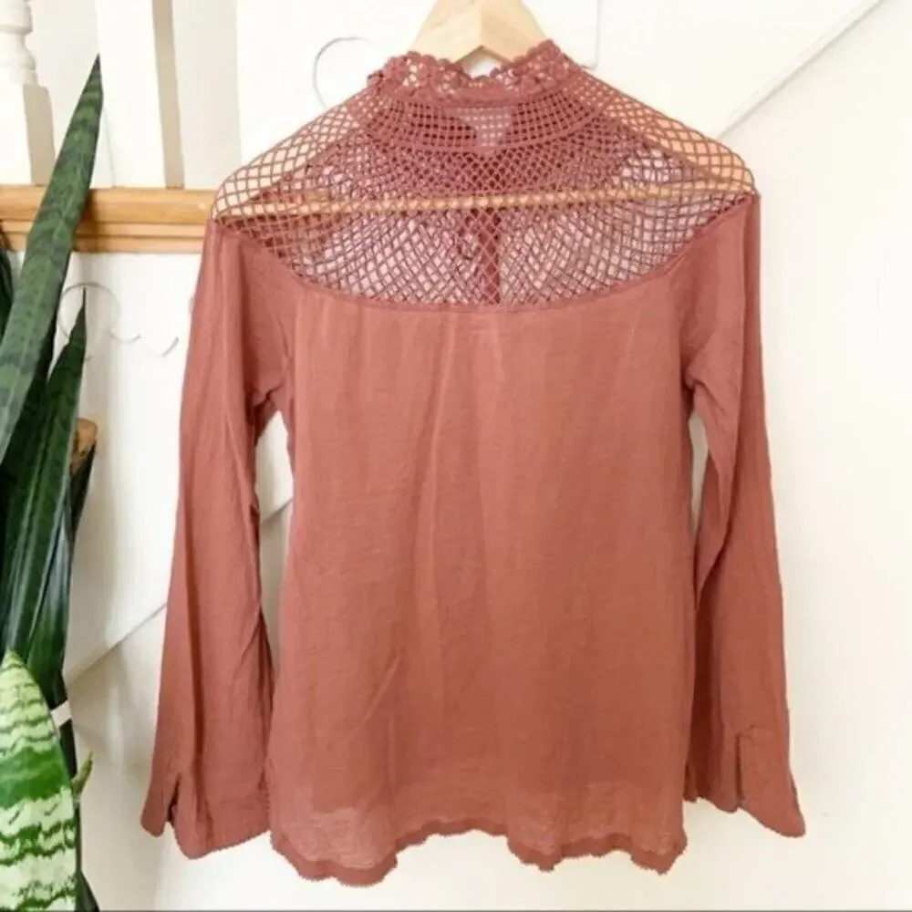Free People On the Island Blouse SPICE size S